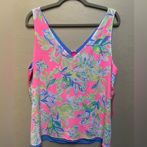 Lilly Pulitzer Reversible V Neck Tank XL